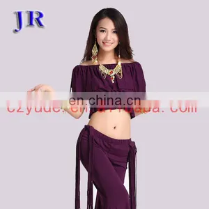 Arabic Tribal Style Crystal Cotton Women Short Sleeve Belly Dance Crop Tops S-3019# thumbnail-2