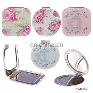 Disney Audited Factory Antique Folding Personalized Cosmetic Round Two Way PU Pocket Mirror thumbnail-4