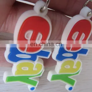 Custom Words Shaped Logo Alphabet Pvc Keychains for Promotion thumbnail-6