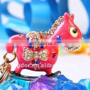 CUTE HOBBYHORSE ANIMAL CRYSTAL KEYCHAIN FOR KIDS thumbnail-1