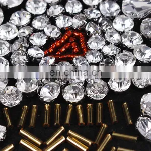 New Design Crystal Heart Rhinestones Beads Applique for Brooch Clothing Bags thumbnail-2