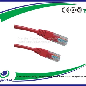 UTP Cat.5e Patch Cord Plain Molded Red Color thumbnail-1