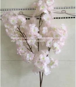 China Supplier the Newest Artificial Cherry Flower Branch With Flower for Landscaping thumbnail-1