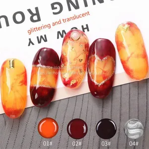Glass Amber Nail Gel Polish Soak Off UV Painting Gel Gradual Changing Nail Art thumbnail-1