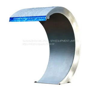 Swimming Pool Spa Pool Stainless Steel Waterfall Faucet With Light thumbnail-1