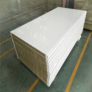 Fireproof Eco-friendly Insulated PU Seal Rock Wool Sandwich Panel thumbnail-5