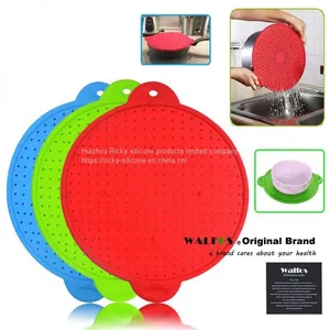 3 In 1 Kitchen Splatter Screen Silicone Oil Splatter Guard Guard Heat Insulation Cooling Mat For Frying Pan Screen Strainer thumbnail-5