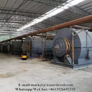 12T Waste Tyre Recycling Pyrolysis Plant for Sale Low Cost thumbnail-4