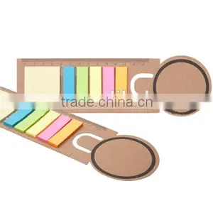 Color Recycler Kraft Bookmark With Sticky Notes, Colorful Design thumbnail-1