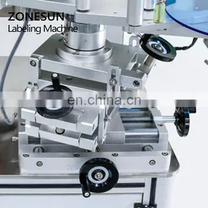 ZONESUN ZS-TB821 Vial Glass Jar Can Sticker Wine Water Bottle Automatic Round Bottle Labeling Machine For Round Bottles thumbnail-5