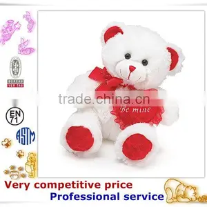 OEM Stuffed Toy,Custom Plush Toys, Valentine White Bear thumbnail-1