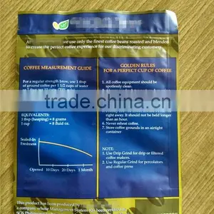 Stand up Coffee Pouch Laminated Plastic Customer Printing Coffee Bag thumbnail-5