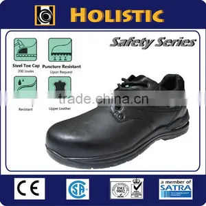 High Quality Brand Low Cut Black Steel Leather Industrial Safety Shoe thumbnail-1