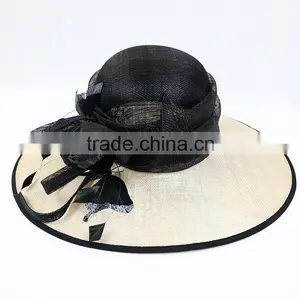 New Arrival Women Sinamay Church Suit Wide Brim Wedding Derby Hat Supplier's Choice thumbnail-6