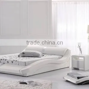 Classic Leather Bed With Leather Button, Cheap King Size Soft Bed thumbnail-4