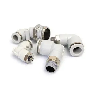 PL Series Plastic Male Pneumatic Push to Connect 90 Degree Elbow Quick Fittings thumbnail-4