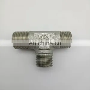 Hydraulic Tee Fittings Metal Connector Hydraulic Connector Carbon Steel Pipe Tee thumbnail-3