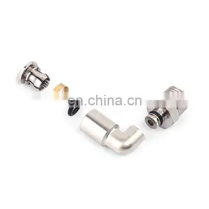 SNS JPL Series Nickel Plated Brass Male Elbow Push to Connect Pneumatic Tube Fitting Air Hose Connector thumbnail-4