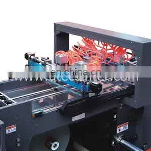UTM800A CE Approval Certificate Automatic Toy Paper Display Box Window Patching Gluing Machine With Corner V Cut and Creasing thumbnail-3
