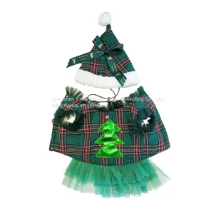 Christmas Pet Clothes/ Wholesale Pet Clothes/ Factory Pet Clothes/ Green Christmas Dog Clothes/ Dog Christmas Hat thumbnail-4