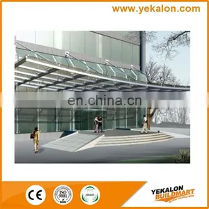 Best Choice Exceptional Quality Large Outdoor Decorative and Practical Tempered Glass Entrance Awning Canopy System thumbnail-3