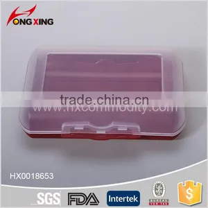 Rectangle Plastic Red Lunch Tray Box With Locked Clear Lid thumbnail-3
