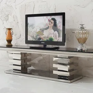 Living Room Furniture Sets Factory Stainless Steel tv Cabinet Luxury tv Stand Modern tv Stands With Drawers thumbnail-5