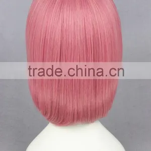High Quality 40cm Short Straight Pink Synthetic Anime Lolita Wig Cosplay Costume Lolita Hair Wig Party Bobo Wig thumbnail-4