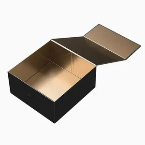 Wholesale Ribbon High-grade Christmas Gift Box Factory Can be Customized Size Carton Black thumbnail-4