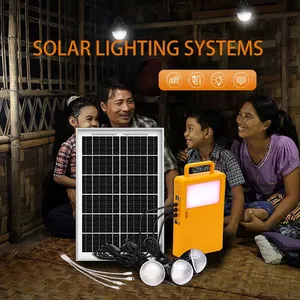 Energy Led Light With Solar Panel Solar Lamparas Solares Para Exterior Portable Solar Power System for Home Led Light With Solar Panel thumbnail-2