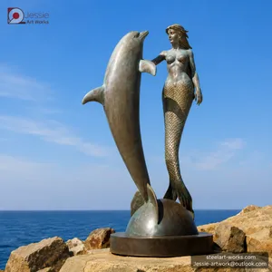 Dolphin Statue for Hotel Garden and Resort Landscape thumbnail-1