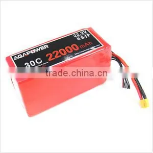 Drone DJI LiPo Battery 22.2V 22000mah 30C | RC Helicopter Battery With EC5 Connector | Grade Lithium Cell for Multirotor thumbnail-1