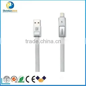 2016 New Product REMAX 2 in 1 Fast Charging Micro USB Data Cable For Iphone Samsung HTC thumbnail-2