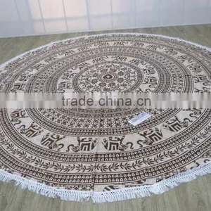 Microfibre Beach Towel Circular Mandala Throw Hippie Gypsy Round Towels thumbnail-3