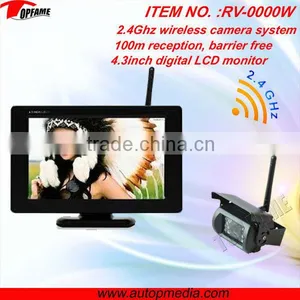 TOPFAME RV-5000WS Wireless Rearview Backup Camera With 5inch Digital Screen Monitor + Night Vision Camera thumbnail-1