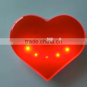 Promotional Heart Shaped LED Lighting Badge Pins for Souvenir Gifts thumbnail-1