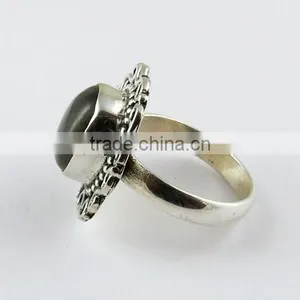Artisan Oxidized Labradorite Ring, Silver Jewelry India, Oxidized Silver Jewelry thumbnail-4