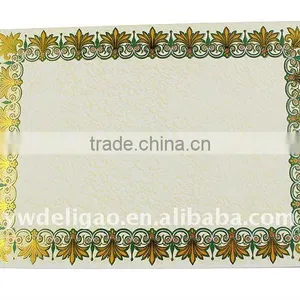 Office Stationery Eart Paperboard for Arabia Honor Certificate, Embossed Fashional Print and Hot Stamping thumbnail-1