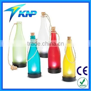 Solar Powered Bottle Light Hanging Patio Lamp Flame Effect Garden Yard Hanging Lamp thumbnail-1