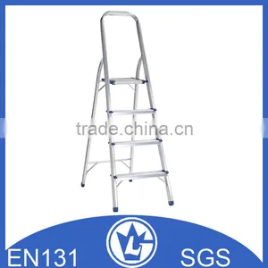 Portable Aluminium Ladder With Rubber Cover Step, Safety Handrail GS and EN131 Approval thumbnail-4