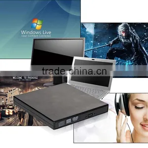 2016 Hot Sale External Black USB Slim 8x DVDRW DL DVD CD RW ROM Burner Writer Drive Optical All PC High Quality COMBO thumbnail-1