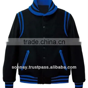 Varsity Jackets Made by Wool Body Leather Sleeves thumbnail-1