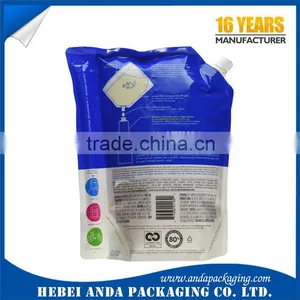 Printed Plastic Stand up Pouch/ Liquid Laundry Detergent Pouch/liquid Soap Standup Spout Bag thumbnail-1