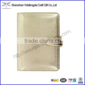Gold pu Leather Personal Size Organizer Agenda With Jot Pad Notebook thumbnail-1