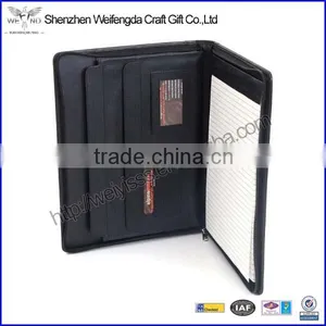 2016 Top Grade Business Handmade Zipper Leather Adjustable Padfolio Quality Choice thumbnail-1