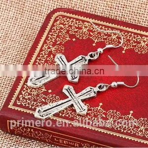 Fancy Drop Earrings Factory, George Michael Cross Earring thumbnail-6