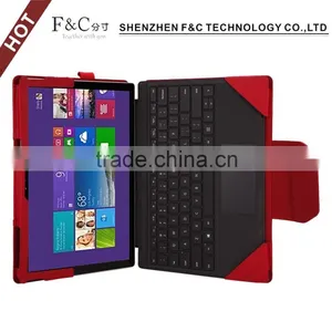 China Cheap PU Leather Tablet Light Up Book Style Cover For Surface Pro 4 Wholesale thumbnail-4