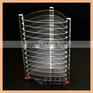Transparent Color Customized Acrylic CD Display Rack thumbnail-2
