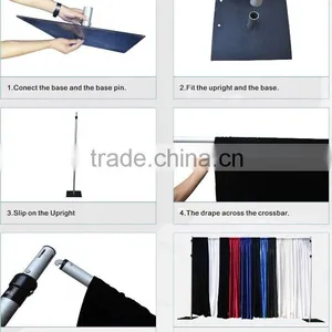 Aluminum Backdrop Stand Pipe Drape,backdrop Pipe and Drape for Wedding, Pipe Sizes(PD-001) thumbnail-2