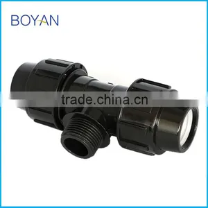 Drainage Products Plastic Pipe Fitting Black pp Compression Male Tee thumbnail-4